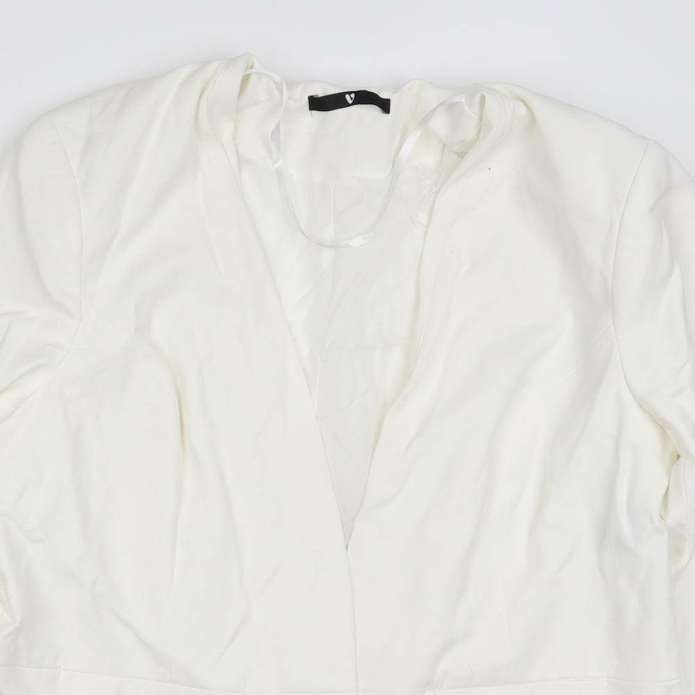 Very Womens White   Jacket Blazer Size 22