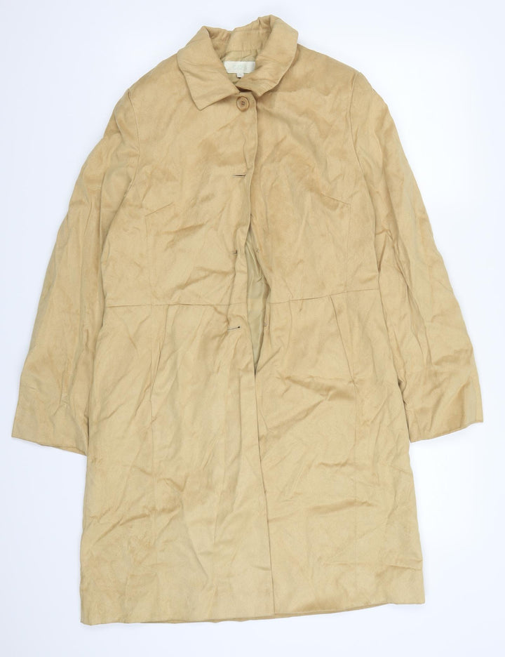 Marks and Spencer Womens Beige   Overcoat Coat Size 12