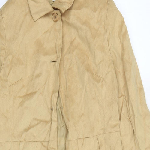 Marks and Spencer Womens Beige   Overcoat Coat Size 12