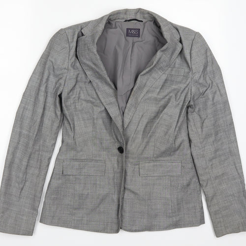 Marks and Spencer Womens Grey   Jacket Suit Jacket Size 6
