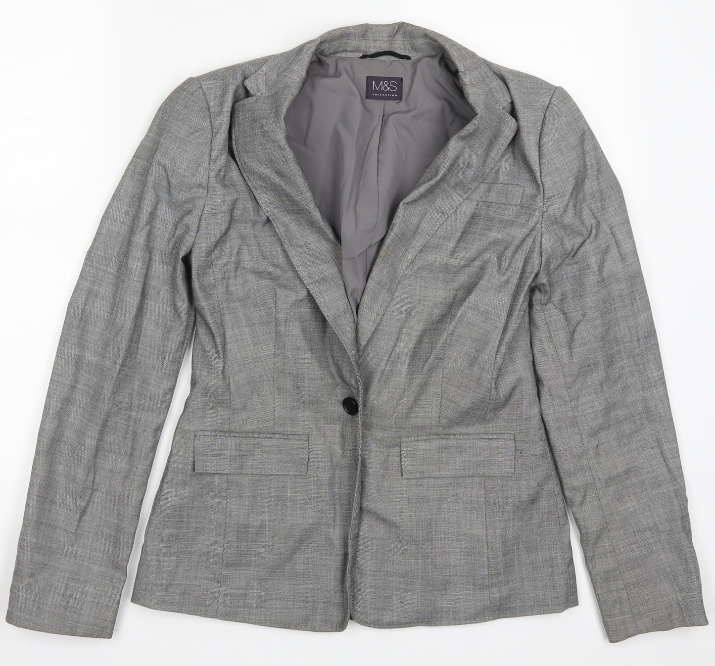 Marks and Spencer Womens Grey   Jacket Suit Jacket Size 6