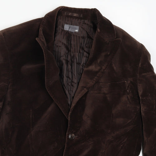 H&M Mens Brown   Jacket Suit Jacket Size 36