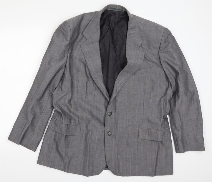 St Michael Mens Grey Check  Jacket Suit Jacket Size 46