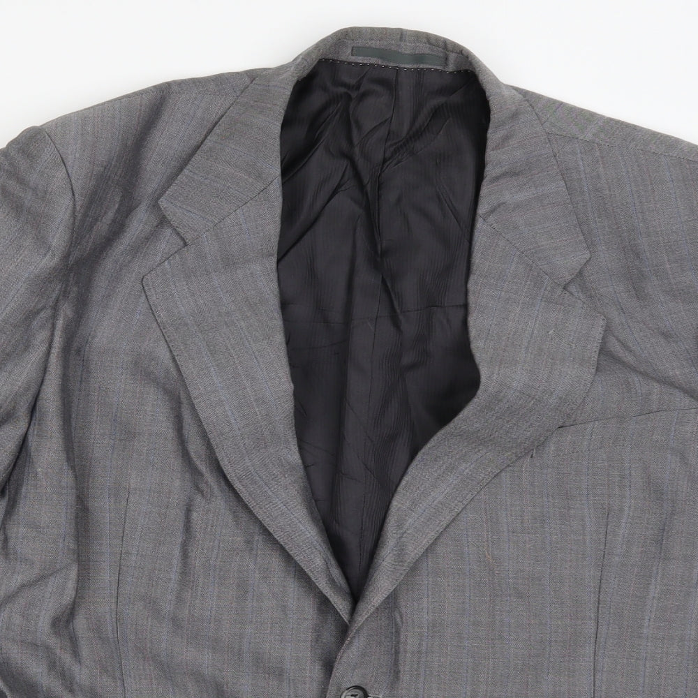 St Michael Mens Grey Check  Jacket Suit Jacket Size 46