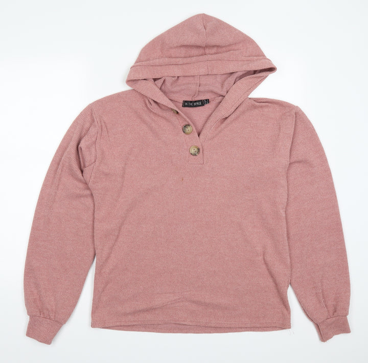 In the Style Womens Pink   Pullover Hoodie Size 8