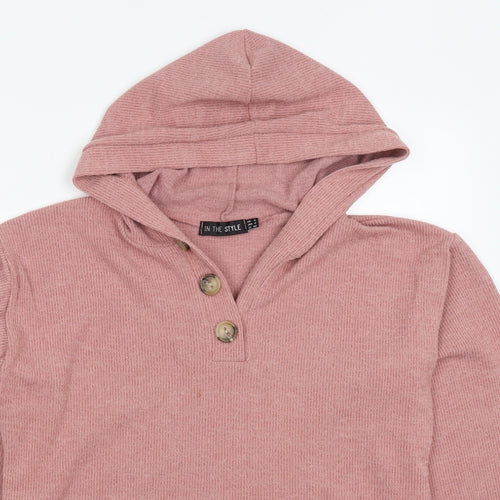 In the Style Womens Pink   Pullover Hoodie Size 8