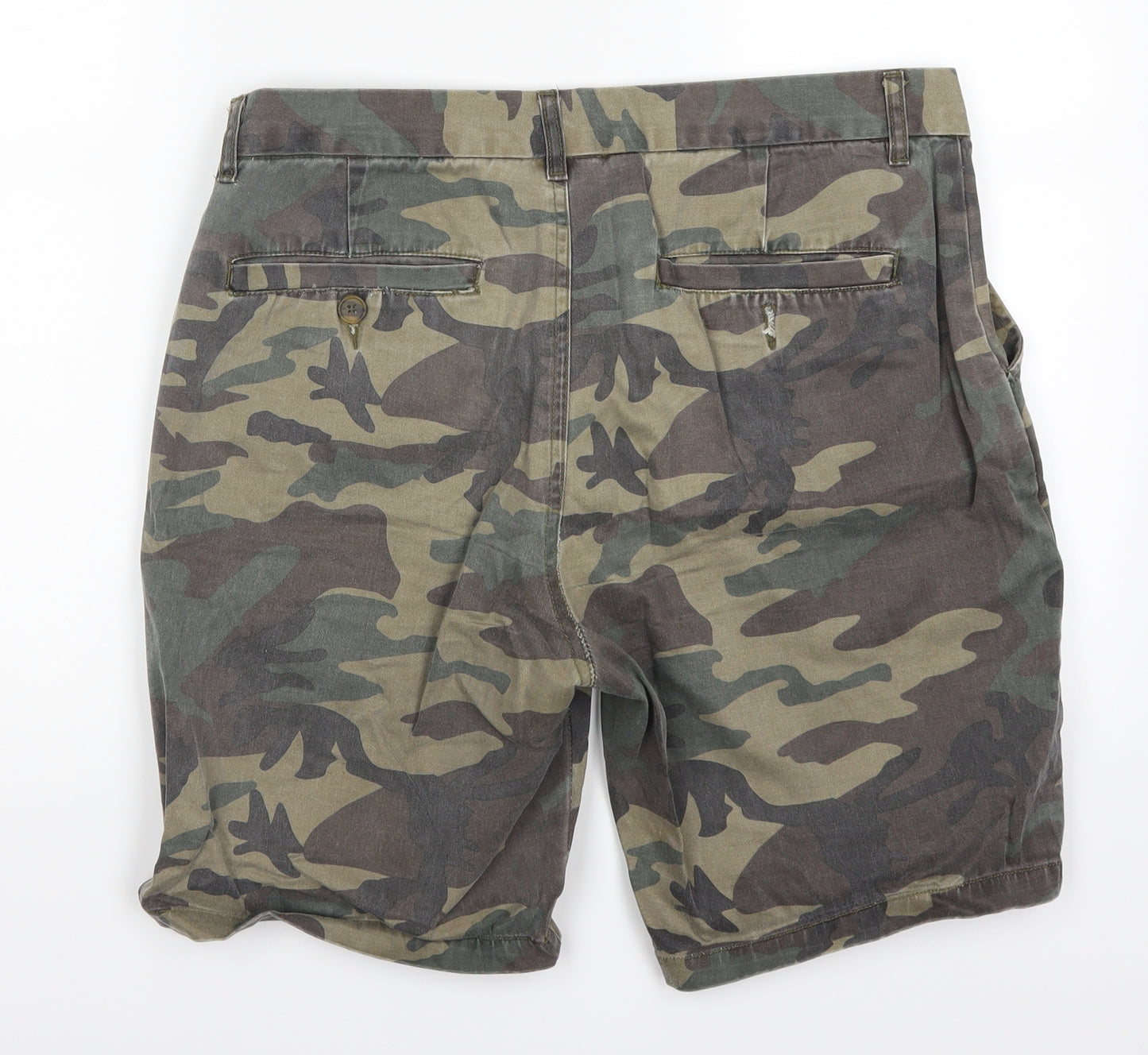 ASOS Mens Green Camouflage  Bermuda Shorts Size 32