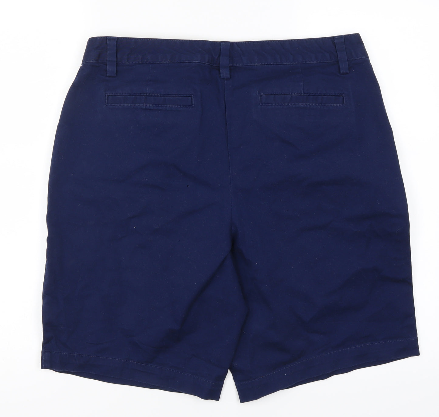 Lands End Womens Blue  Denim Bermuda Shorts Size 16