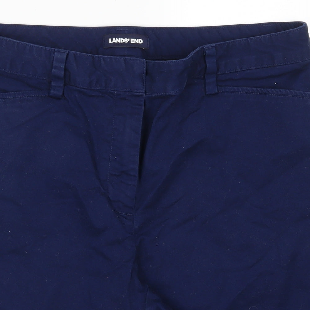 Lands End Womens Blue  Denim Bermuda Shorts Size 16