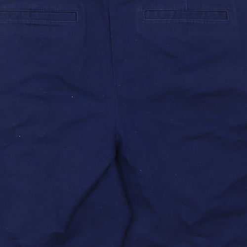 Lands End Womens Blue  Denim Bermuda Shorts Size 16