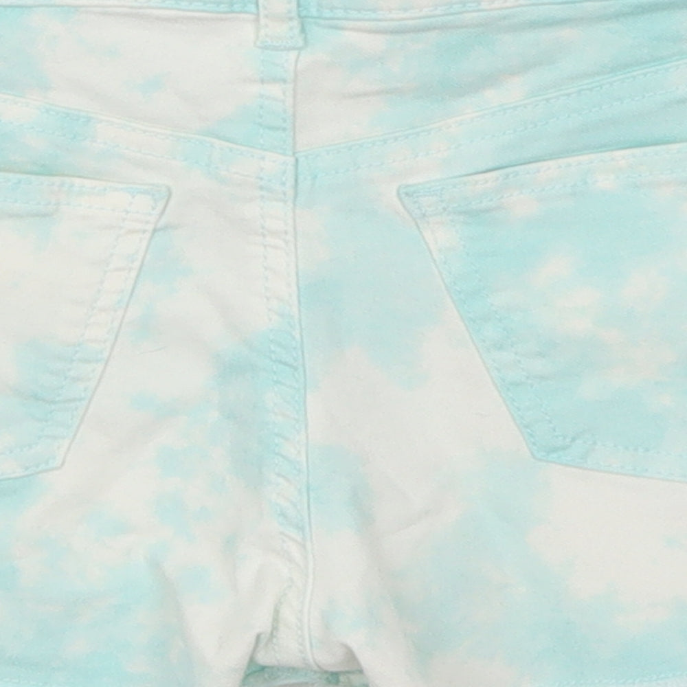H&M Girls Black  Denim Cut-Off Shorts Size 9-10 Years - Tie Dye
