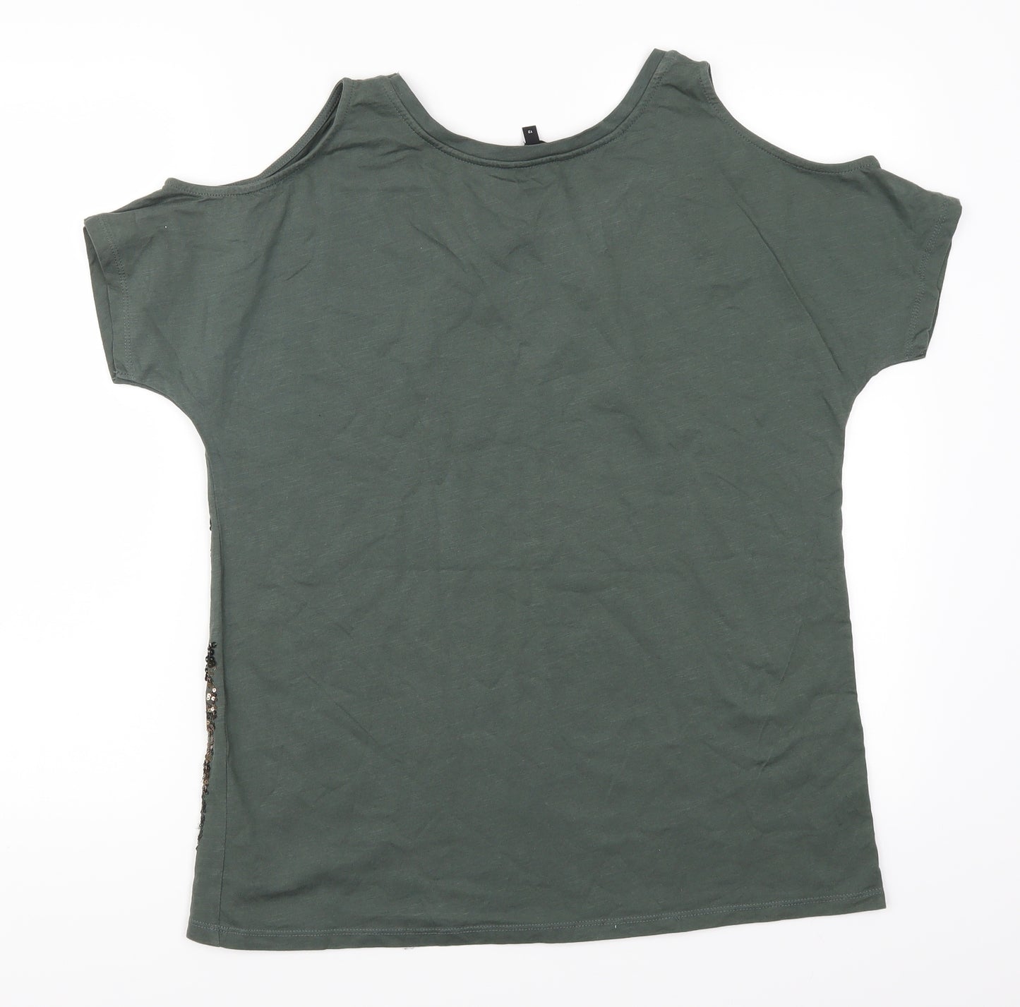 NEXT Womens Green Animal Print  Basic T-Shirt Size 12