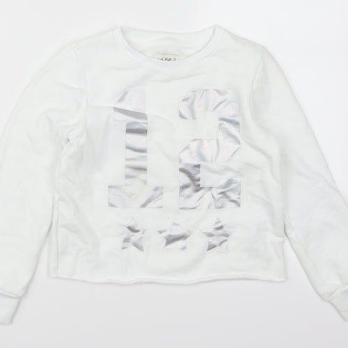 F&F Girls White   Pullover Sweatshirt Size 7-8 Years  - 12