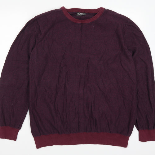 Primark Mens Purple Striped  Pullover Jumper Size 2XL