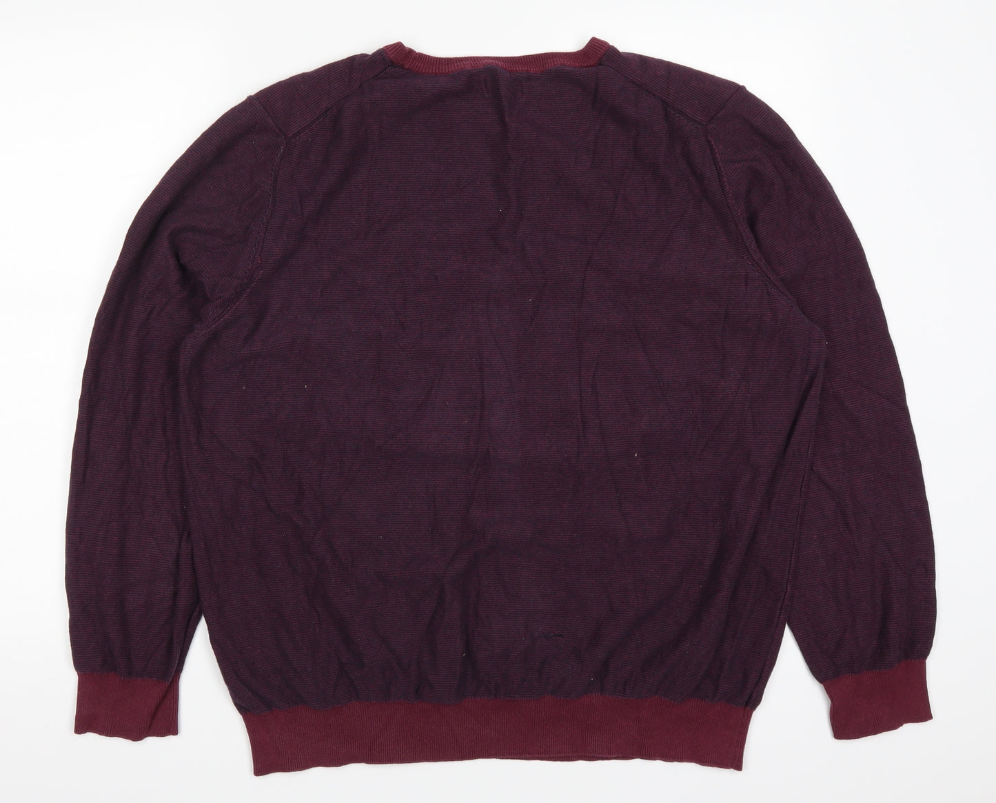 Primark Mens Purple Striped  Pullover Jumper Size 2XL