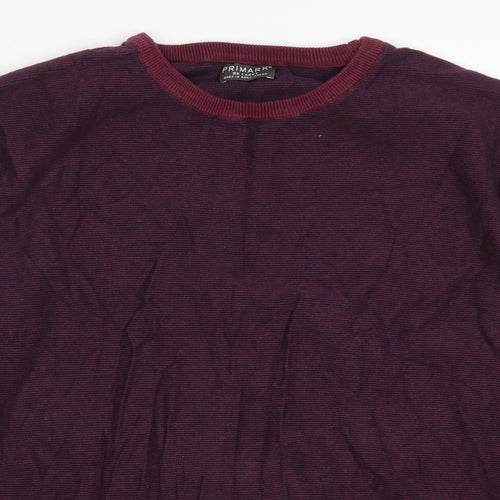 Primark Mens Purple Striped  Pullover Jumper Size 2XL
