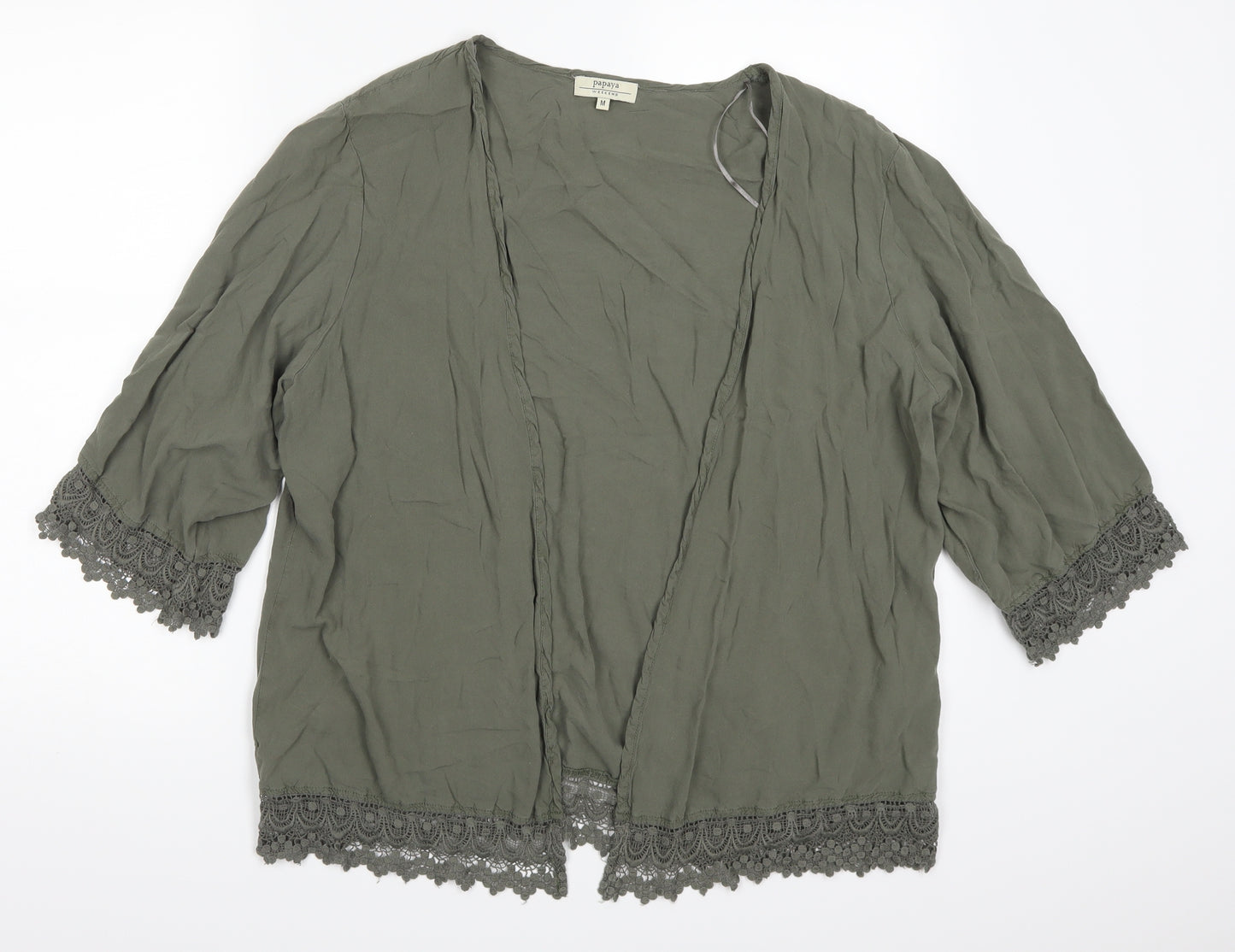 Papaya Womens Green   Cardigan Jumper Size M