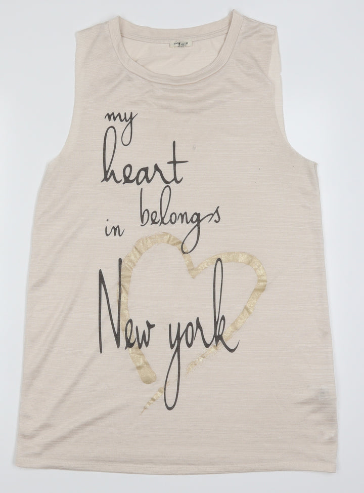 River Island Womens Pink   Basic Tank Size 14  - My Heart Belongs in New York