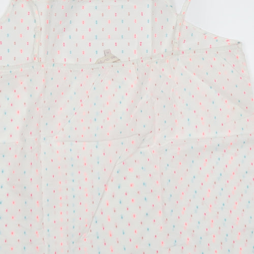 BHS Womens White Polka Dot  Top Pyjama Top Size XL