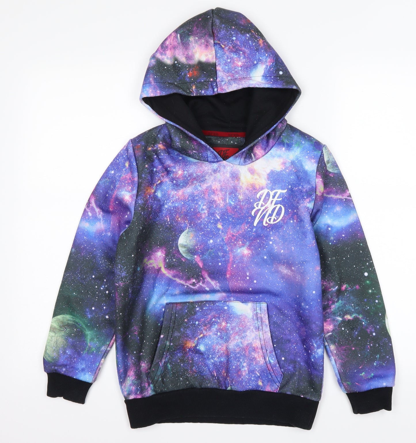 DFVD Boys Purple   Pullover Hoodie Size 11-12 Years  - Galaxy Print