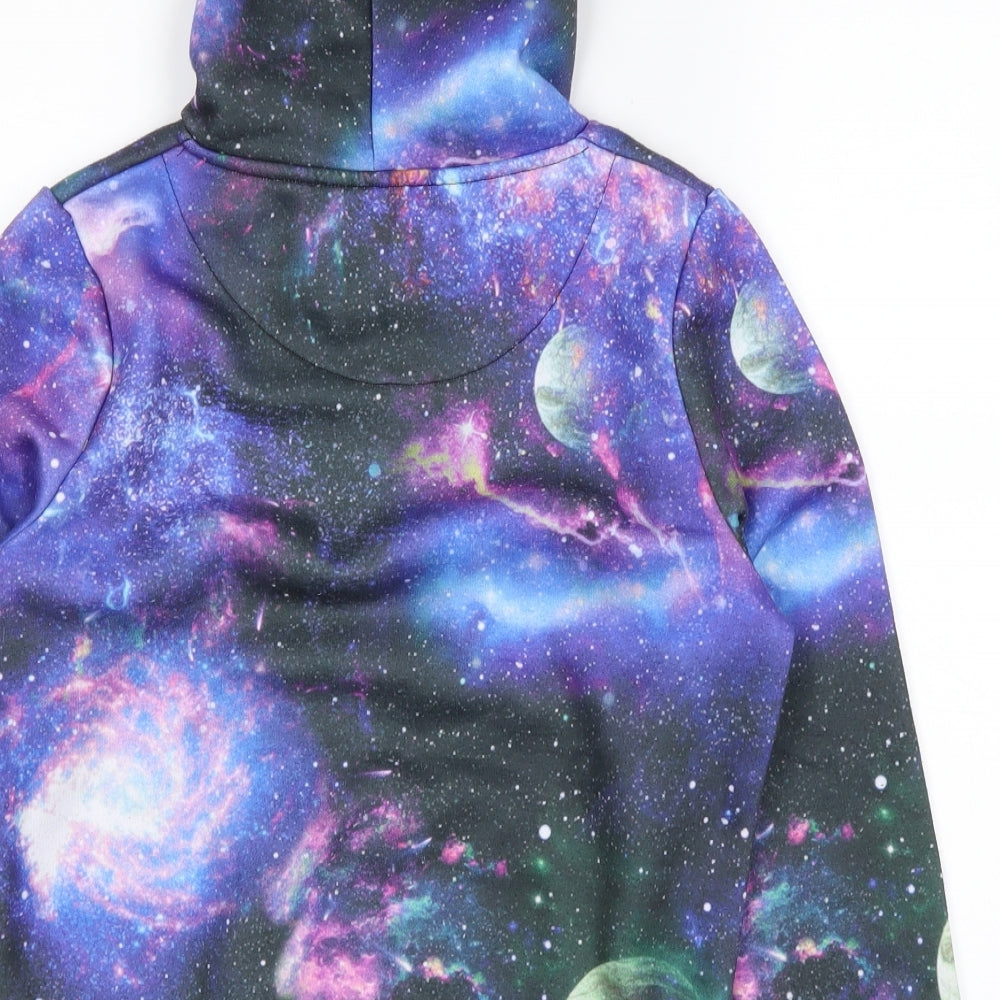 DFVD Boys Purple   Pullover Hoodie Size 11-12 Years  - Galaxy Print