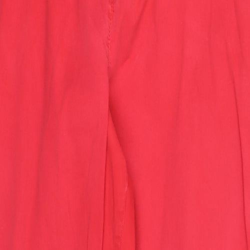 Marks and Spencer Womens Red   Chino Trousers Size 18 L28 in
