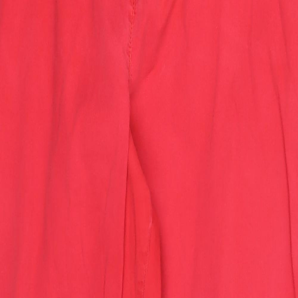 Marks and Spencer Womens Red   Chino Trousers Size 18 L28 in