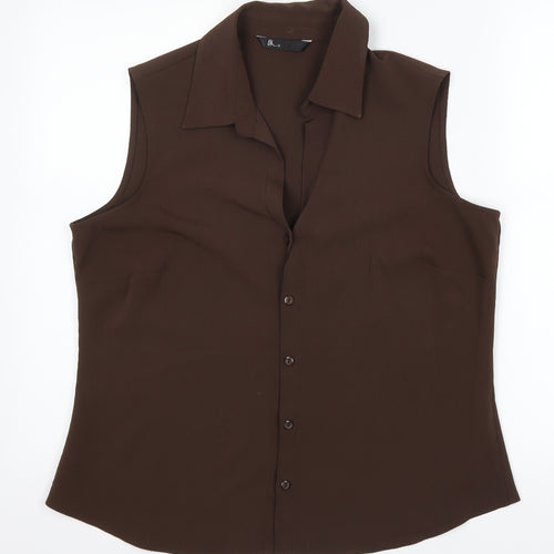 BHS Womens Brown   Basic Button-Up Size 16