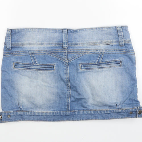 Miso Womens Blue  Denim Mini Skirt Size 10