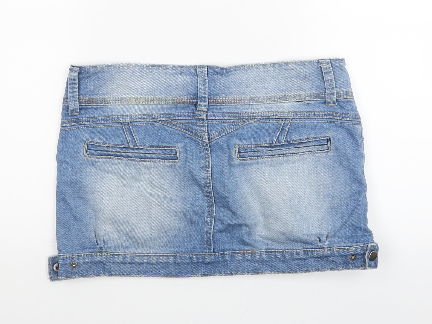 Miso Womens Blue  Denim Mini Skirt Size 10