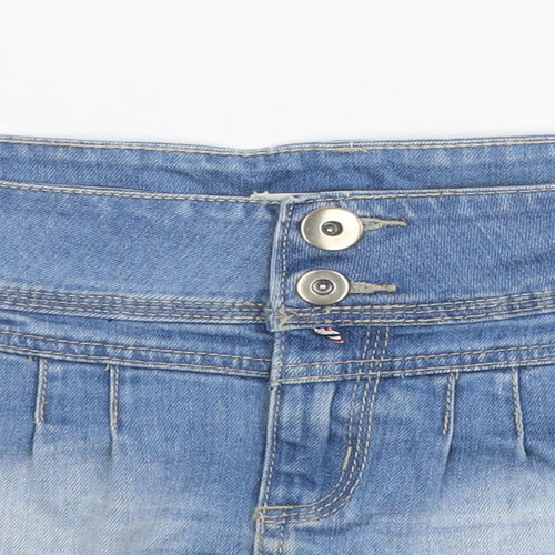 Miso Womens Blue  Denim Mini Skirt Size 10