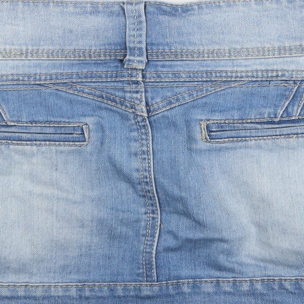 Miso Womens Blue  Denim Mini Skirt Size 10
