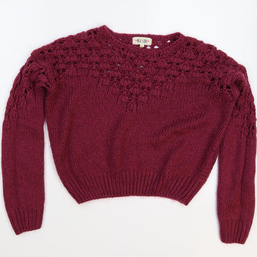 New Look Womens Pink  Knit Pullover Jumper Size 8