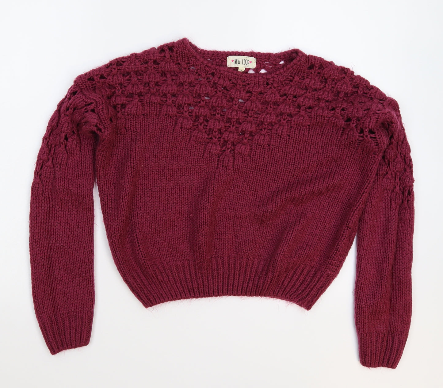 New Look Womens Pink  Knit Pullover Jumper Size 8