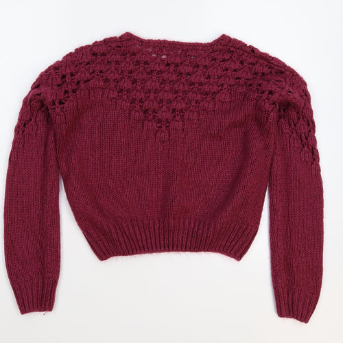 New Look Womens Pink  Knit Pullover Jumper Size 8