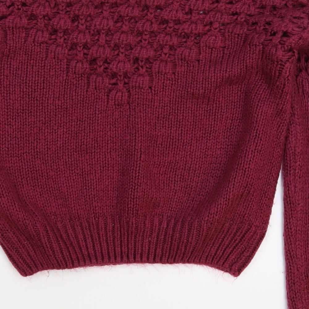New Look Womens Pink  Knit Pullover Jumper Size 8