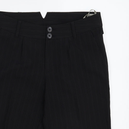 Mexx Womens Black Striped  Chino Shorts Size 12