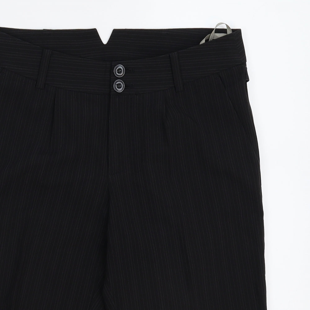 Mexx Womens Black Striped  Chino Shorts Size 12