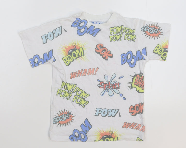 Rebel Boys White Basic T-Shirt Size 4-5 Years