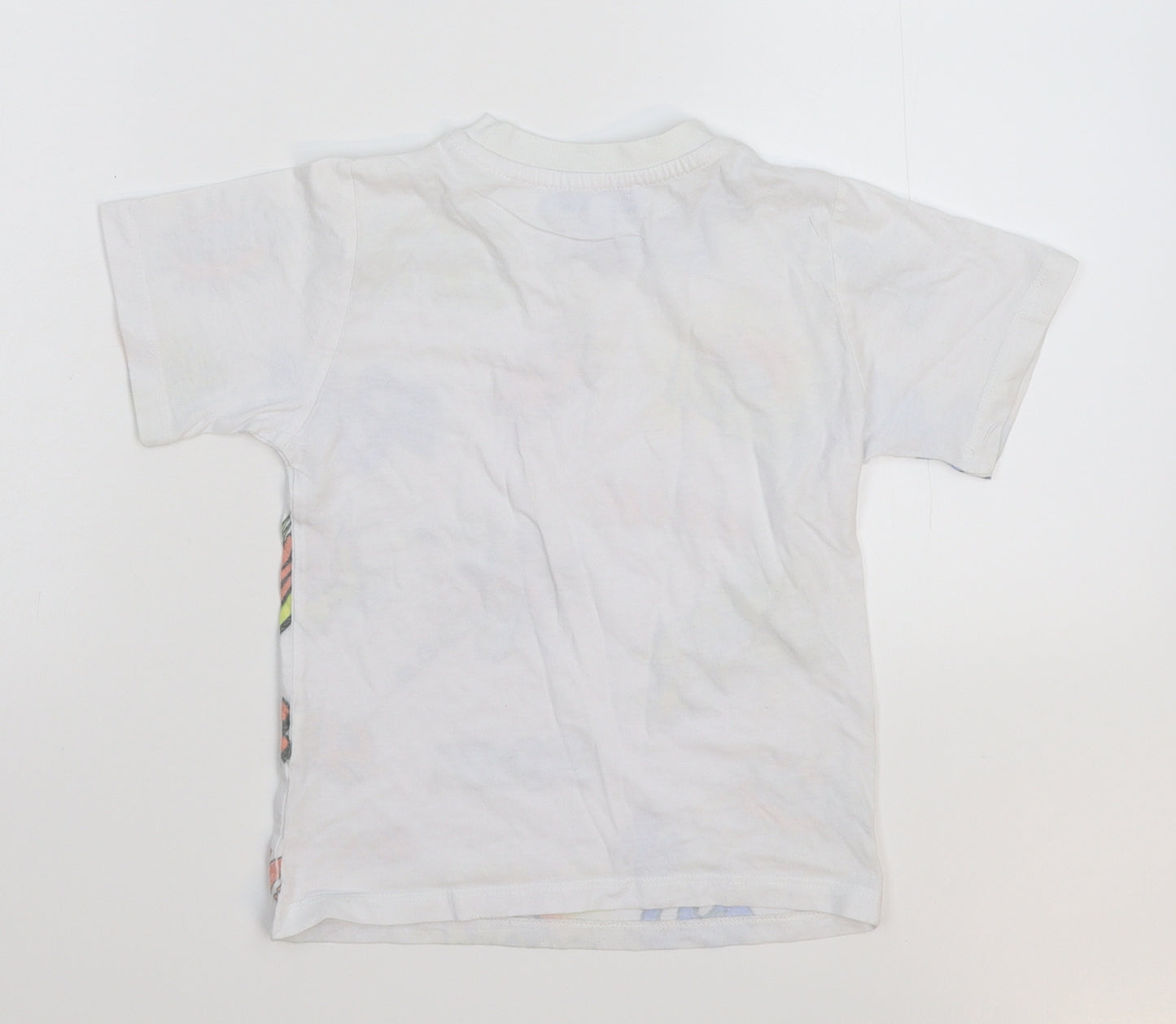 Rebel Boys White   Basic T-Shirt Size 4-5 Years