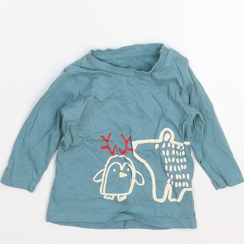 Marks and Spencer Baby Blue   Basic T-Shirt Size 3-6 Months