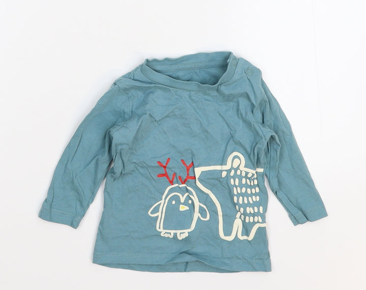 Marks and Spencer Baby Blue   Basic T-Shirt Size 3-6 Months