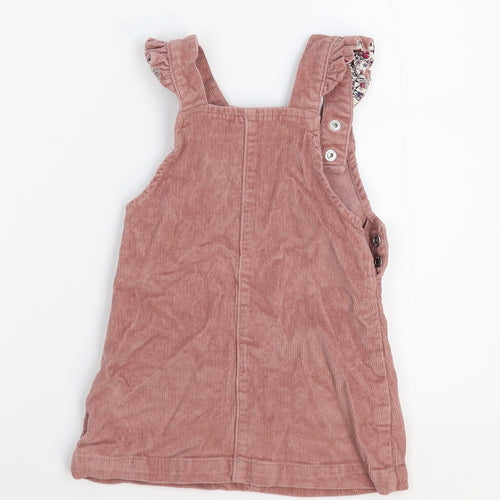 George Girls Beige  Corduroy Pinafore/Dungaree Dress  Size 12-18 Months