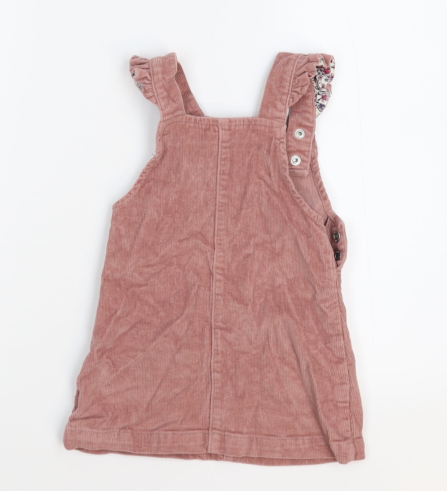 George Girls Beige  Corduroy Pinafore/Dungaree Dress  Size 12-18 Months