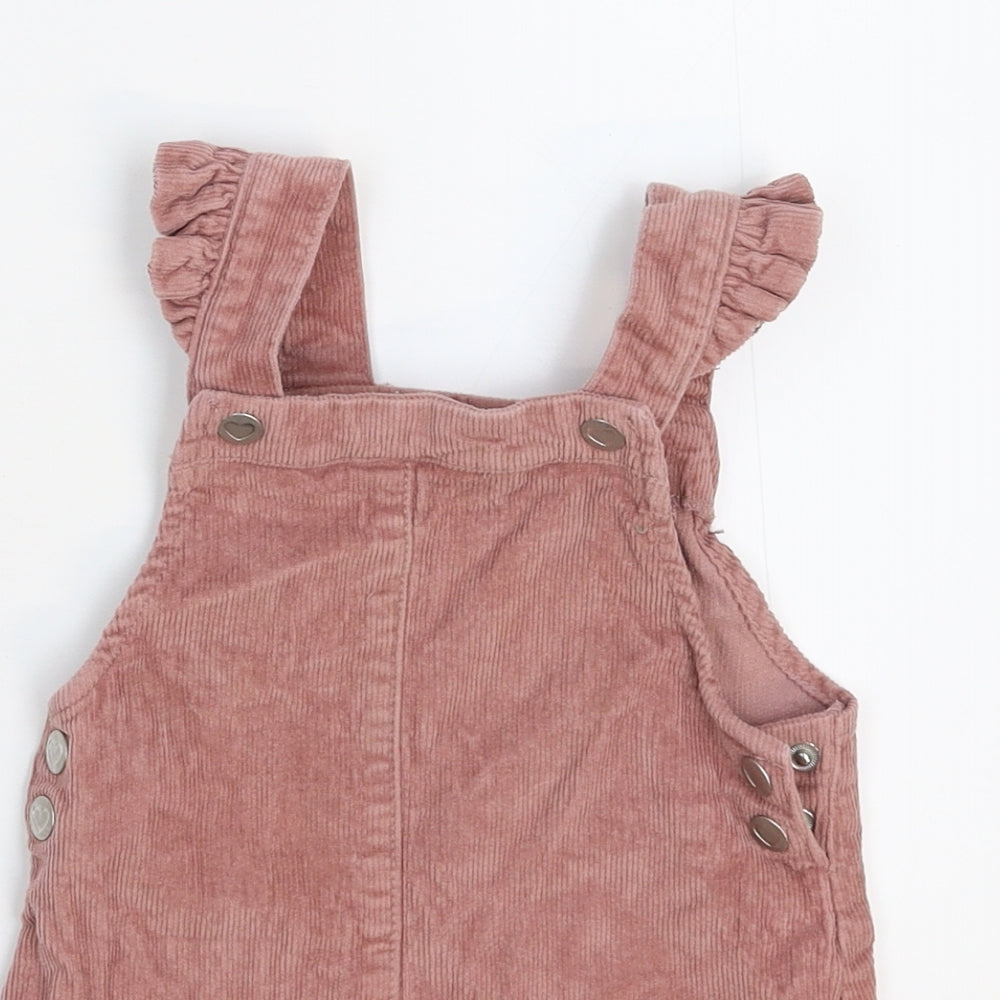 George Girls Beige  Corduroy Pinafore/Dungaree Dress  Size 12-18 Months