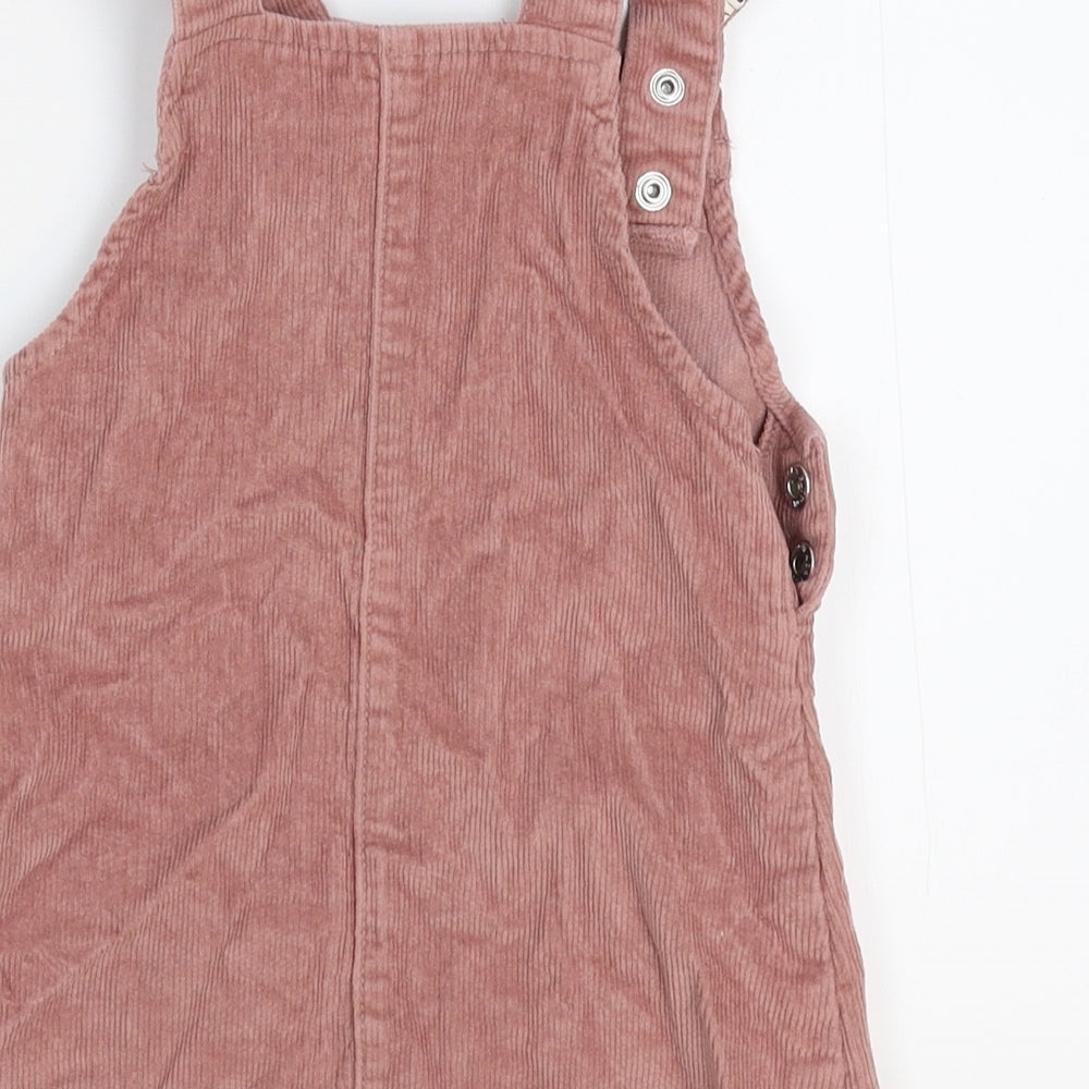 George Girls Beige  Corduroy Pinafore/Dungaree Dress  Size 12-18 Months