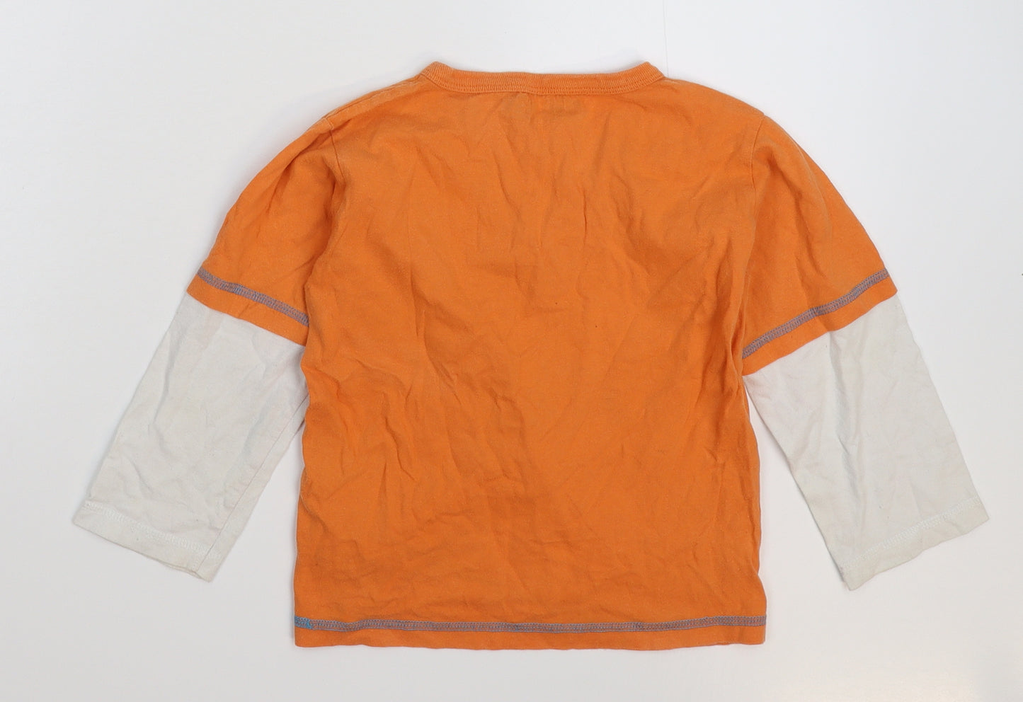 Rebel Boys Orange   Basic T-Shirt Size 4-5 Years