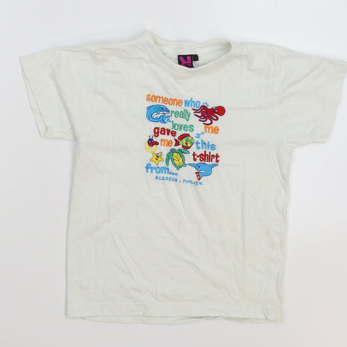 Roly Boys White   Basic T-Shirt Size 4 Years