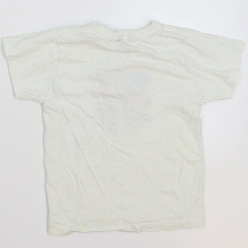 Roly Boys White   Basic T-Shirt Size 4 Years