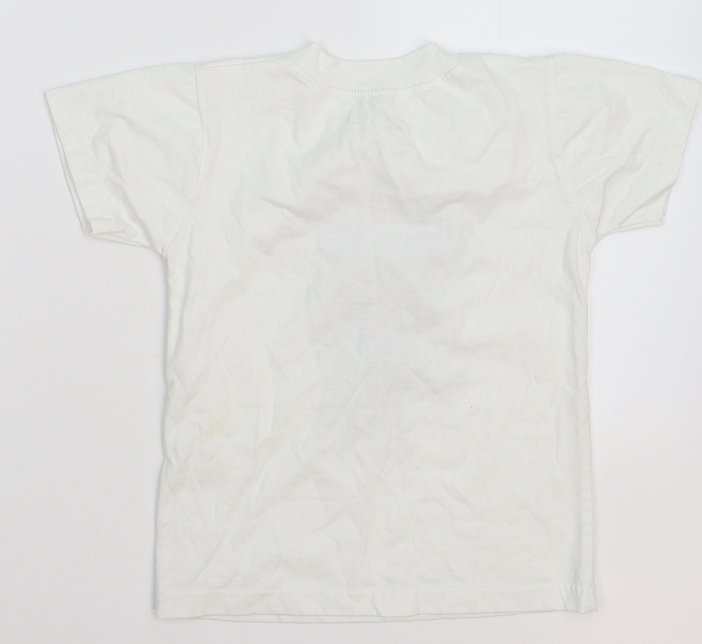 GT Club Boys White   Basic T-Shirt Size M